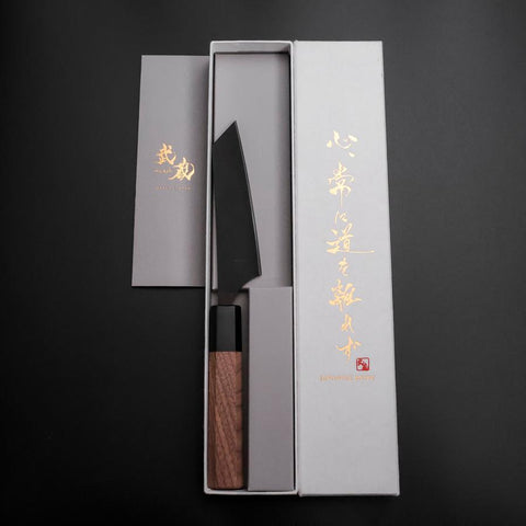 Steakmesser AUS-8 Kurouchi Walnussholz Griff 115mm-[Musashi]-[Japan-Küchenmesser]