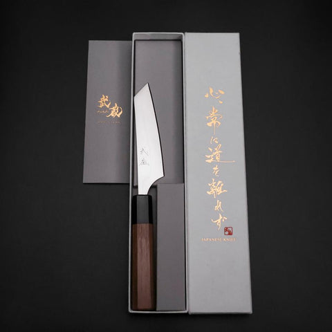 Steakmesser AUS-8 Poliert Walnussholz Griff 115mm-[Musashi]-[Japan-Küchenmesser]
