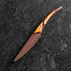 Steakmesser VG-10 Kagami Damast Ahornholz Griff 100mm - Braun-[Musashi]-[Japan-Küchenmesser]