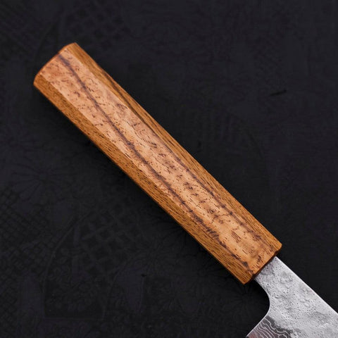 Sujihiki AUS-10 Nashiji Damascus Oak Handle 240mm-[Musashi]-[Japanese-Kitchen-Knives]