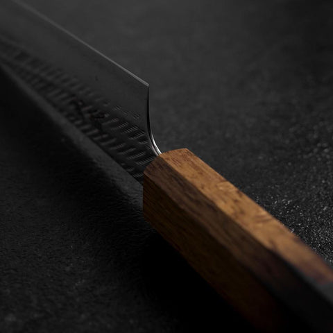 Sujihiki AUS-10 Nawame Damast Yaki Urushi Griff 240mm-[Musashi]-[Japan-Küchenmesser]