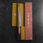 Sujihiki AUS-10 Nawame Damast Yaki Urushi Griff 240mm-[Musashi]-[Japan-Küchenmesser]
