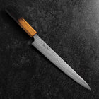 Sujihiki AUS-10 Nawame Damast Yaki Urushi Griff 240mm-[Musashi]-[Japan-Küchenmesser]