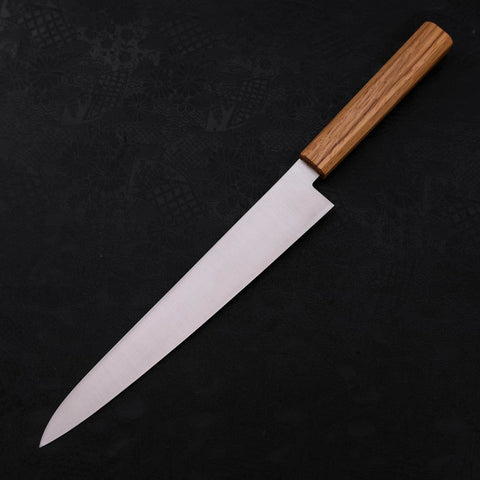 Sujihiki AUS-10 Poliert Eichenholz Griff 240mm-[Musashi]-[Japan-Küchenmesser]