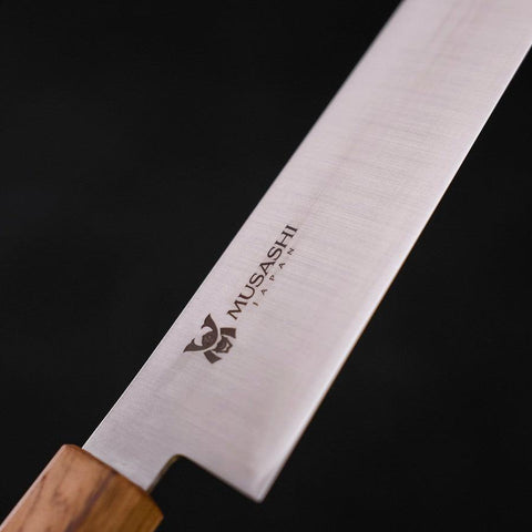 Sujihiki AUS-10 Poliert Eichenholz Griff 240mm-[Musashi]-[Japan-Küchenmesser]