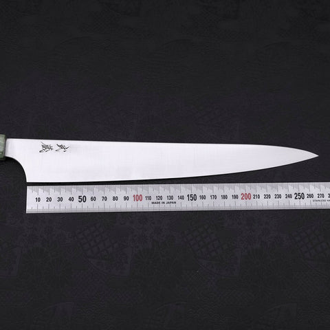 Sujihiki AUS-10 Poliert Grüner Ahornholz Griff 270mm-[Musashi]-[Japan-Küchenmesser]