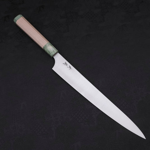 Sujihiki AUS-10 Poliert Grüner Ahornholz Griff 270mm-[Musashi]-[Japan-Küchenmesser]