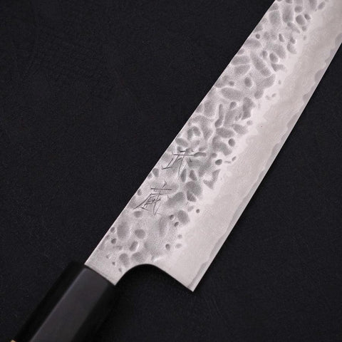 Sujihiki AUS-10 Tsuchime Damast Büffelhorn und Magnolienholz Griff 270mm-[Musashi]-[Japan-Küchenmesser]