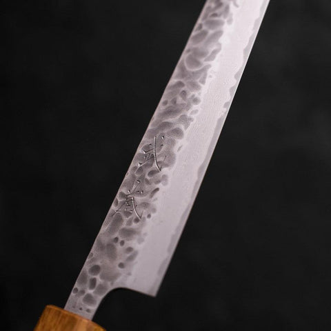 Sujihiki AUS-10, Tsuchime Damast Yaki Urushi Griff, 240mm-[Musashi]-[Japan-Küchenmesser]