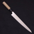 Sujihiki AUS-10 Wellen-Damast Büffelhorn und Magnolienholz Griff 240mm-[Musashi]-[Japan-Küchenmesser]