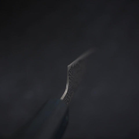 Sujihiki AUS-10 Wellen-Damast Dunkelblauer Urushi Griff 240mm-[Musashi]-[Japan-Küchenmesser]