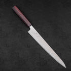 Sujihiki AUS-10 Wellen-Damast Lila Urushi Griff 240mm-[Musashi]-[Japan-Küchenmesser]