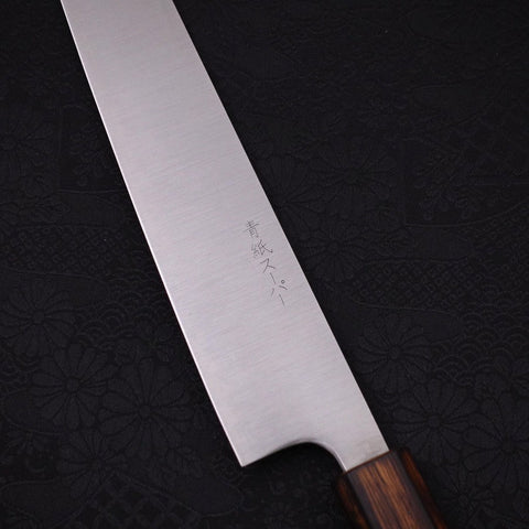 Sujihiki Aogami-Super Edelstahlummantelung, Poliert Sumi Urushi Griff, 270mm-[Musashi]-[Japan-Küchenmesser]