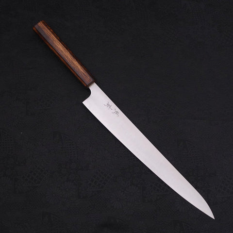 Sujihiki Aogami-Super Edelstahlummantelung, Poliert Sumi Urushi Griff, 270mm-[Musashi]-[Japan-Küchenmesser]