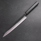 Sujihiki Blue Steel #2 Kurouchi Dunkelblauer Urushi Griff 210mm-[Musashi]-[Japan-Küchenmesser]