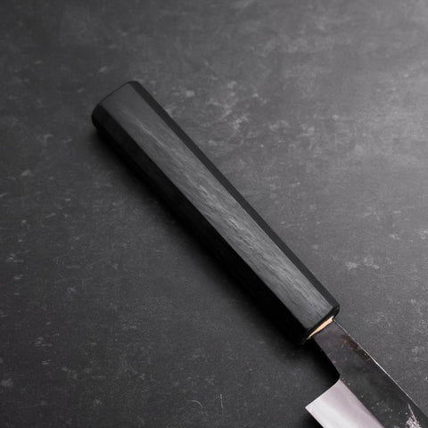 Sujihiki Blue Steel #2 Kurouchi Dunkelblauer Urushi Griff 210mm-[Musashi]-[Japan-Küchenmesser]