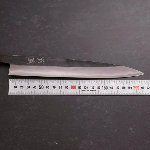 Sujihiki Blue Steel #2 Kurouchi Dunkelblauer Urushi Griff 210mm-[Musashi]-[Japan-Küchenmesser]