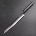 Sujihiki Blue Steel #2 Kurouchi Dunkelblauer Urushi Griff 240mm-[Musashi]-[Japan-Küchenmesser]