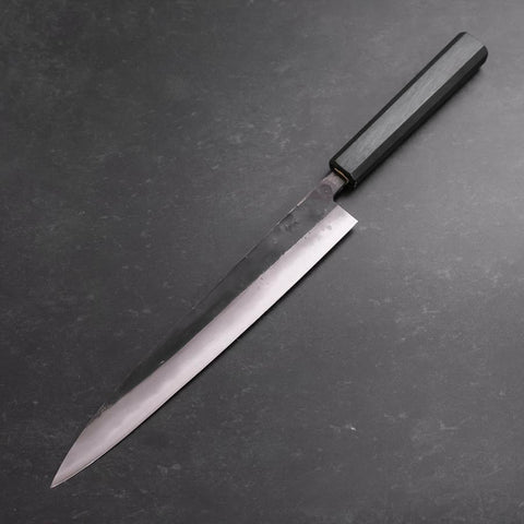 Sujihiki Blue Steel #2 Kurouchi Dunkelblauer Urushi Griff 240mm-[Musashi]-[Japan-Küchenmesser]