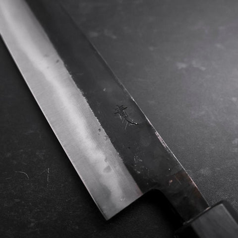 Sujihiki Blue Steel #2 Kurouchi Dunkelblauer Urushi Griff 240mm-[Musashi]-[Japan-Küchenmesser]