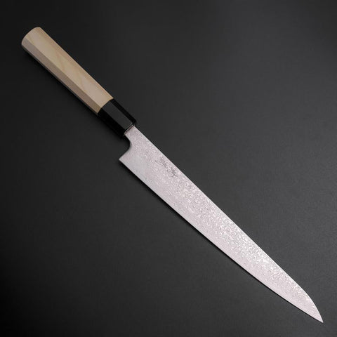 Sujihiki SLD Damascus Buffalo Magnolia Handle 240mm-[Musashi]-[Japanese-Kitchen-Knives]