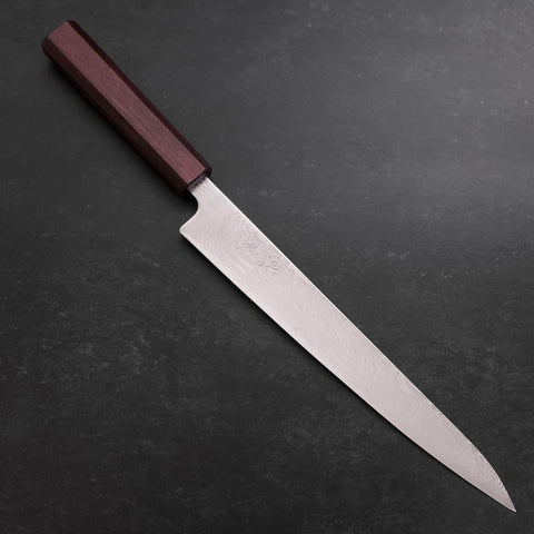 Sujihiki SLD Damast Lilaner Urushi Griff 240mm-[Musashi]-[Japan-Küchenmesser]