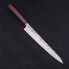 Sujihiki SLD Nashiji Washi Lila Urushi Griff 240mm-[Musashi]-[Japan-Küchenmesser]