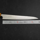 Sujihiki SLD Wellen Damast Eichenholz Griff 240mm-[Musashi]-[Japan-Küchenmesser]