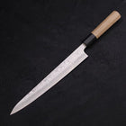 Sujihiki Silver Steel #3 Nashiji Büffelhorn und Magnolieholz Griff 240mm-[Musashi]-[Japan-Küchenmesser]