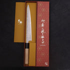 Sujihiki Silver Steel #3 Nashiji Büffelhorn und Magnolieholz Griff 240mm-[Musashi]-[Japan-Küchenmesser]