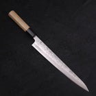 Sujihiki Silver Steel #3 Nashiji Büffelhorn und Magnolieholz Griff 240mm-[Musashi]-[Japan-Küchenmesser]