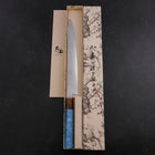 Sujihiki Silver Steel #3 Nickel Damascus Buffalo Turquoise Handle 270mm (10.6”)-[Musashi]-[Japan-Küchenmesser]