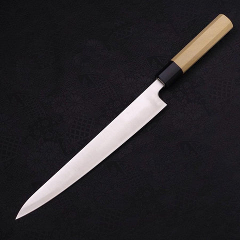 Sujihiki Silver Steel #3 Poliert Büffelhorn und Magnolienholz Griff 240mm-[Musashi]-[Japan-Küchenmesser]