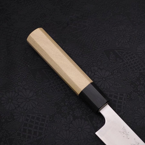 Sujihiki Silver Steel #3 Poliert Büffelhorn und Magnolienholz Griff 240mm-[Musashi]-[Japan-Küchenmesser]