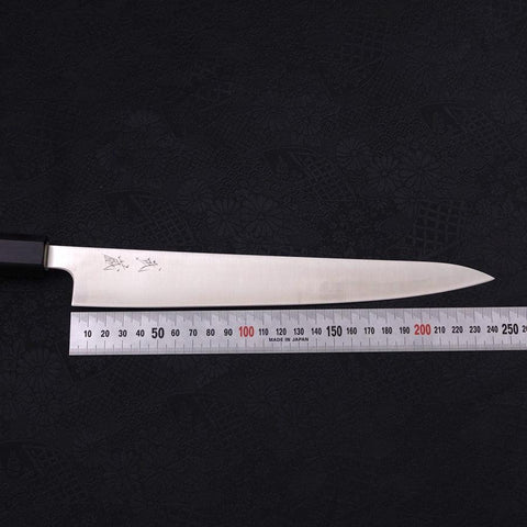 Sujihiki Silver Steel #3 Poliert Büffelhorn und Magnolienholz Griff 240mm-[Musashi]-[Japan-Küchenmesser]