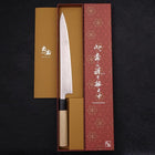 Sujihiki Silver Steel #3 Poliert Büffelhorn und Magnolienholz Griff 240mm-[Musashi]-[Japan-Küchenmesser]