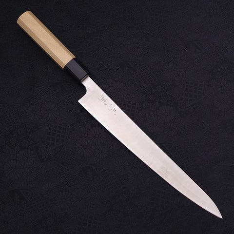 Sujihiki Silver Steel #3 Poliert Büffelhorn und Magnolienholz Griff 240mm-[Musashi]-[Japan-Küchenmesser]