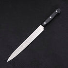 Sujihiki Silver Steel #3 Poliert Schwarzer Westlicher Griff 210mm-[Musashi]-[Japan-Küchenmesser]