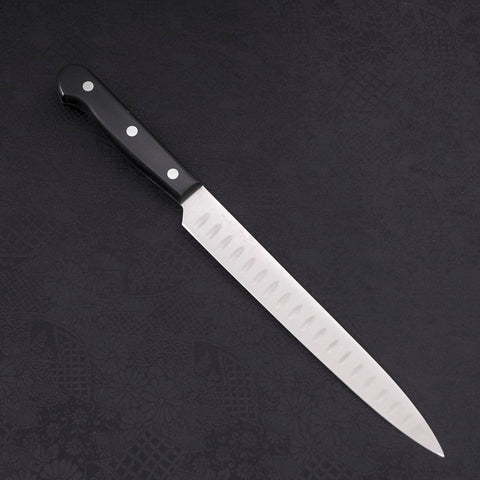 Sujihiki Silver Steel #3 Poliert Schwarzer Westlicher Griff 210mm-[Musashi]-[Japan-Küchenmesser]