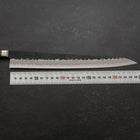 Sujihiki Stainless Clad Blue Super Kurouchi Tsuchime Western Brown Handle 240mm (9.4”)-[Musashi]-[Japan-Küchenmesser]