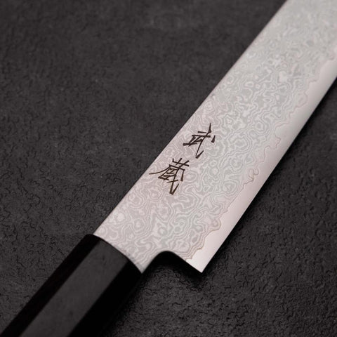 Sujihiki VG-10 Damascus Ebony Handle 180mm (7”)-[Musashi]-[Japan-Küchenmesser]