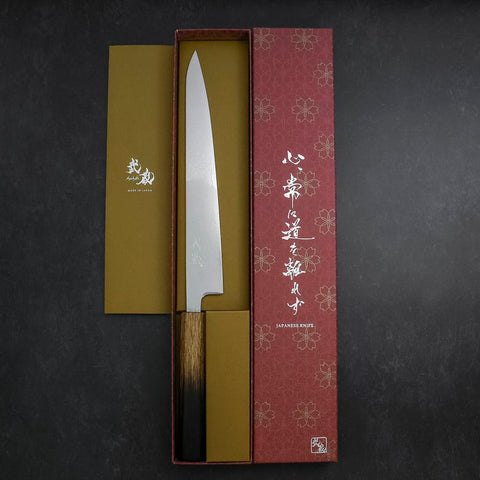 Sujihiki VG-10 Damascus Yaki-Urushi Handle 240mm-[Musashi]-[Japanese-Kitchen-Knives]