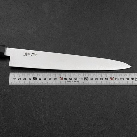 Sujihiki VG-10 Damast Blauer Birkenholz Griff 240mm-[Musashi]-[Japan-Küchenmesser]