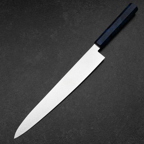 Sujihiki VG-10 Damast Blauer Birkenholz Griff 270mm-[Musashi]-[Japan-Küchenmesser]