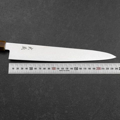 Sujihiki VG-10 Damast Gelb-Brauner Birkenholz Griff 240mm-[Musashi]-[Japan-Küchenmesser]