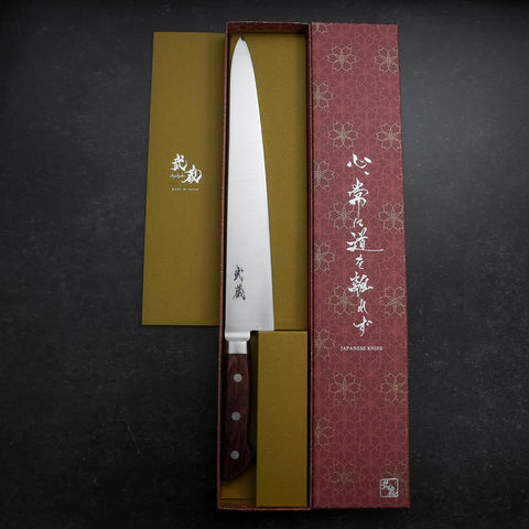 Sujihiki VG-10 Poliert Westlicher Mahagoni Griff 270mm-[Musashi]-[Japan-Küchenmesser]