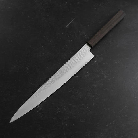 Sujihiki VG-10 Tsuchime Damascus Ashwood Handle 270mm (10.6”)-[Musashi]-[Japan-Küchenmesser]