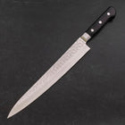 Sujihiki VG-10 Tsuchime Damascus Black Western Handle 245mm (9.6”)-[Musashi]-[Japan-Küchenmesser]