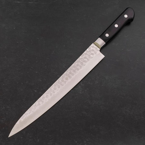 Sujihiki VG-10 Tsuchime Damascus Black Western Handle 245mm (9.6”)-[Musashi]-[Japan-Küchenmesser]