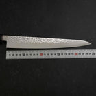 Sujihiki VG-10 Tsuchime Damast Walnuss Griff 240mm-[Musashi]-[Japan-Küchenmesser]